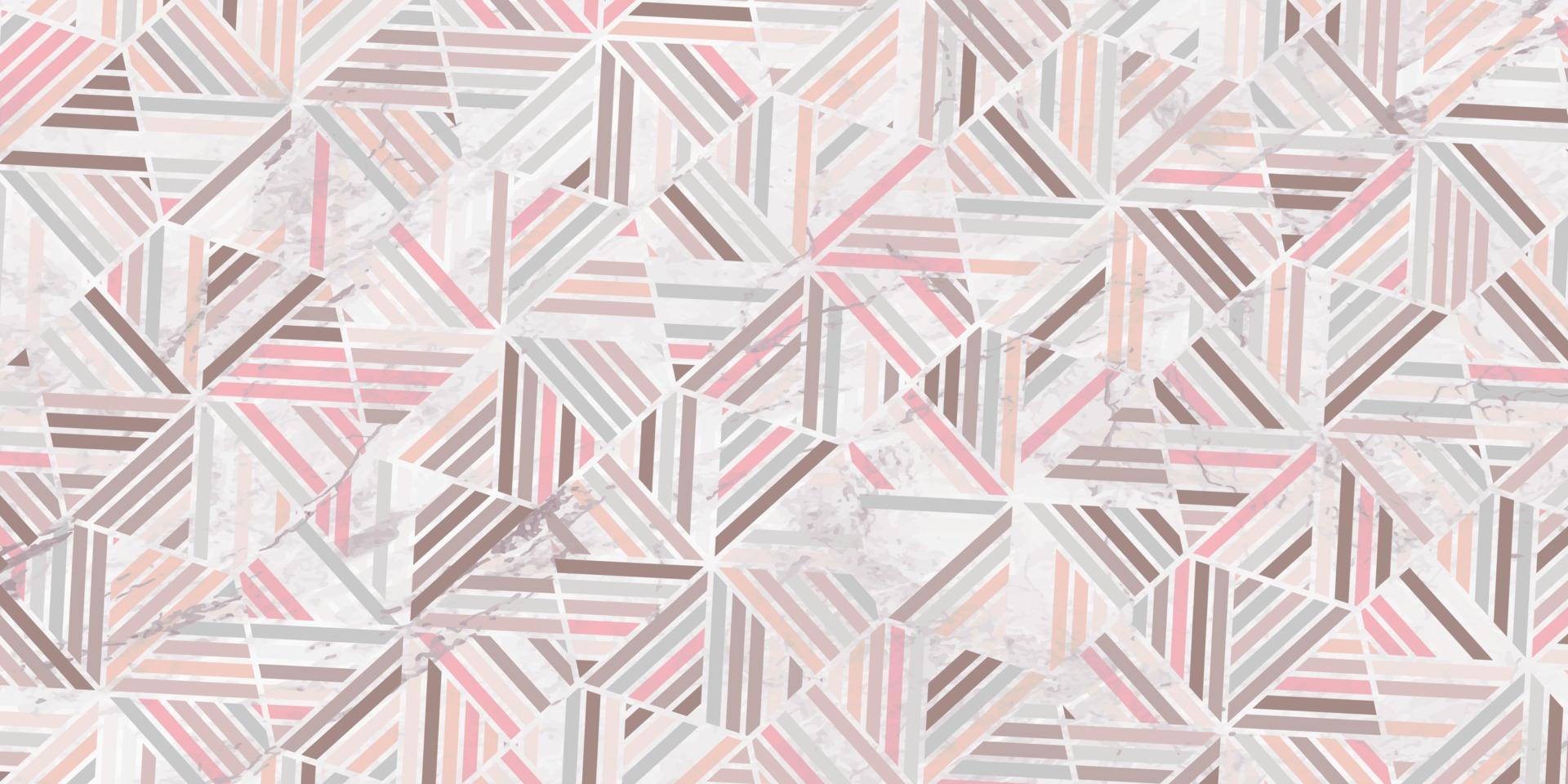 fond rose motif géométrique avec texture marbre vecteur