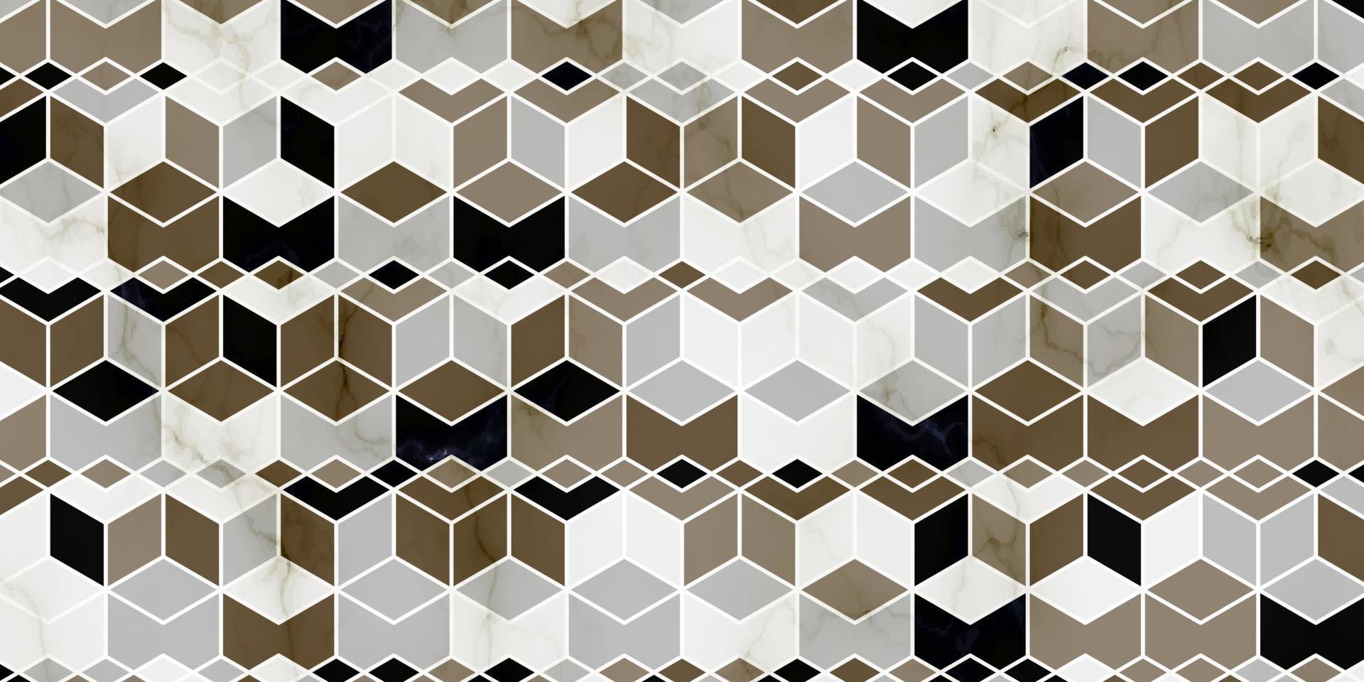 motif géométrique avec forme polygonale et texture marbre vecteur