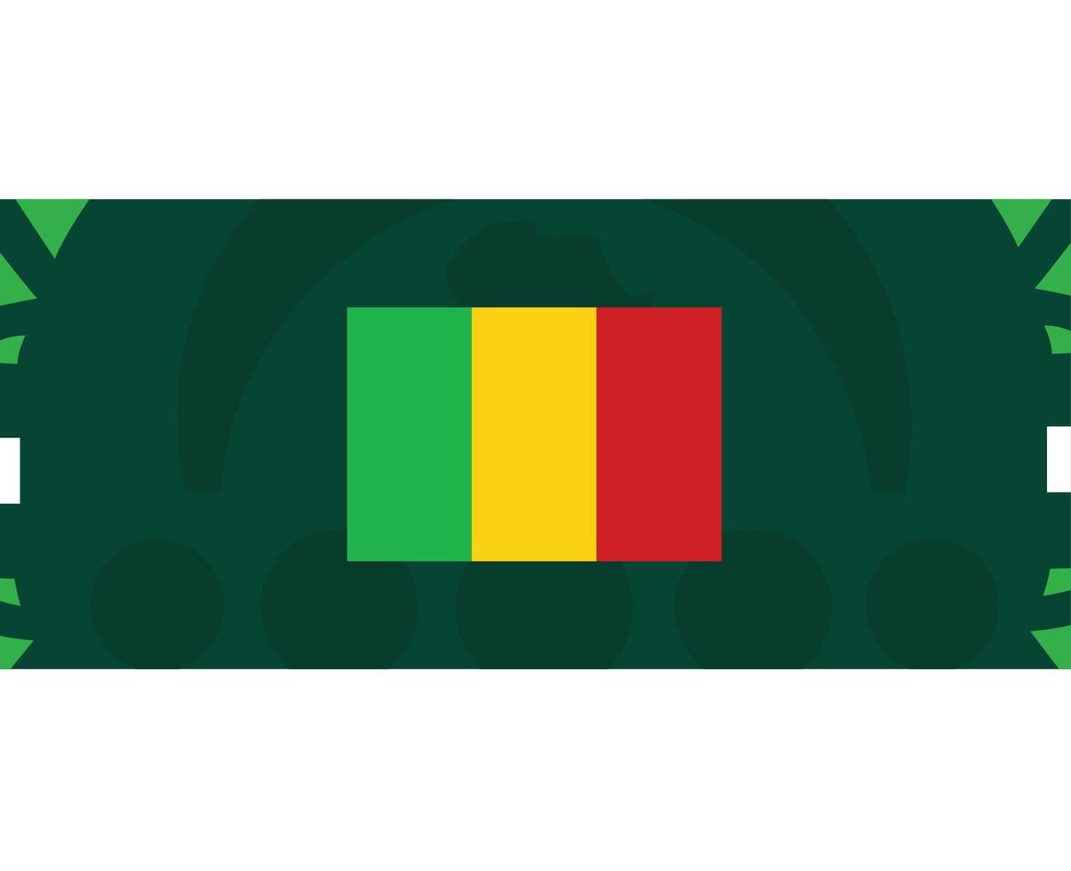 mali drapeau africain nations 2023 équipes des pays africain Football symbole logo conception vecteur illustration