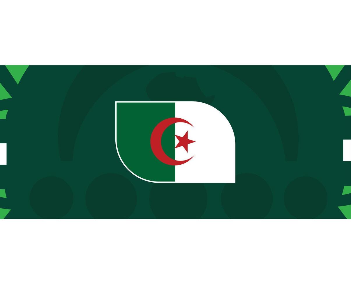 Algérie emblème drapeau africain nations 2023 équipes des pays africain Football symbole logo conception vecteur illustration