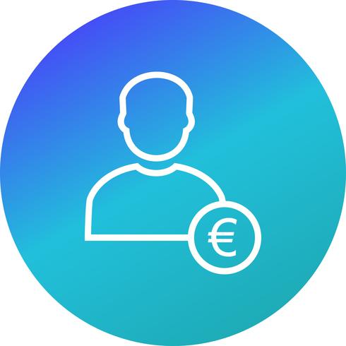 Euro avec Man Vector Icon