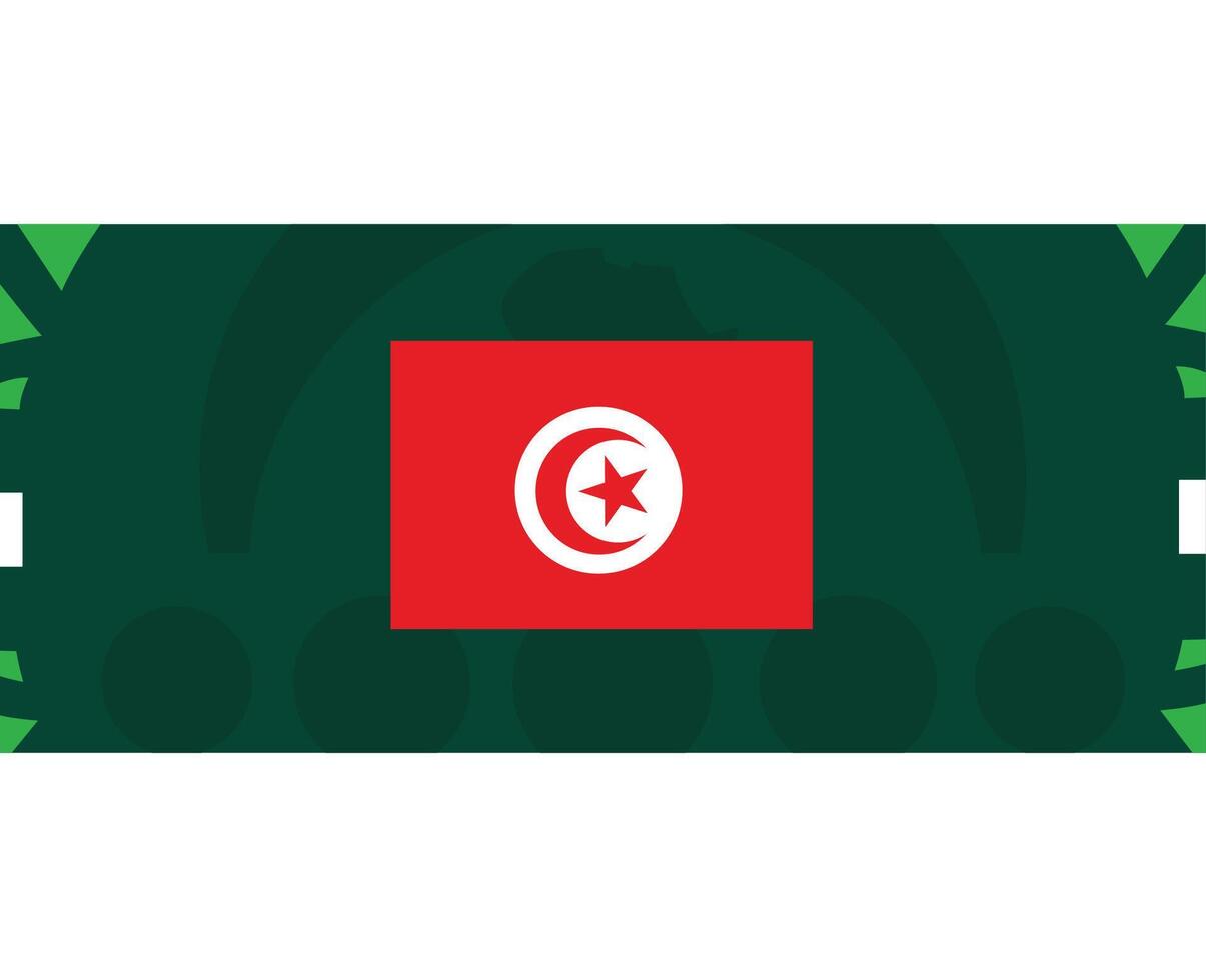 Tunisie drapeau africain nations 2023 équipes des pays africain Football symbole logo conception vecteur illustration