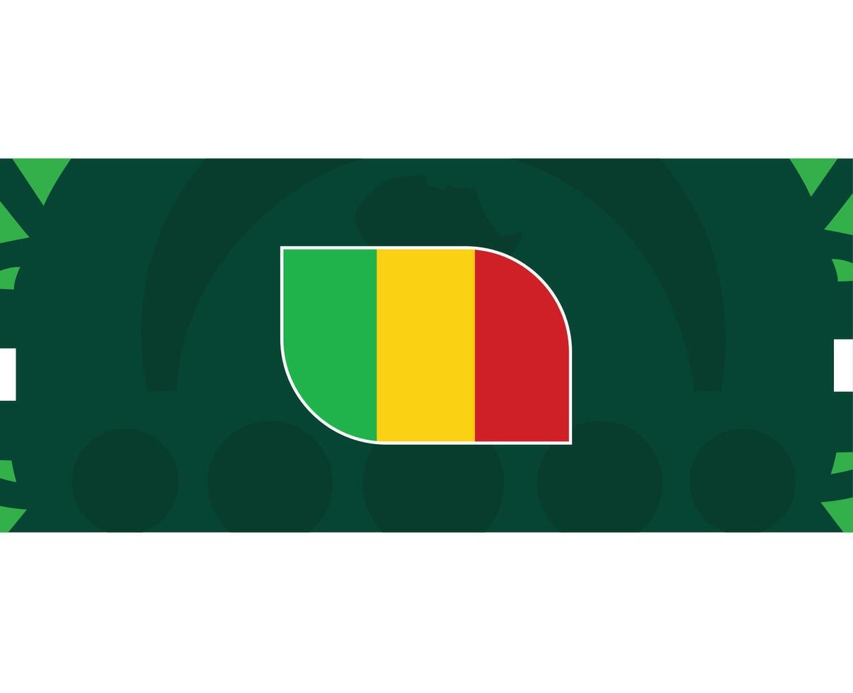 mali emblème drapeau africain nations 2023 équipes des pays africain Football symbole logo conception vecteur illustration