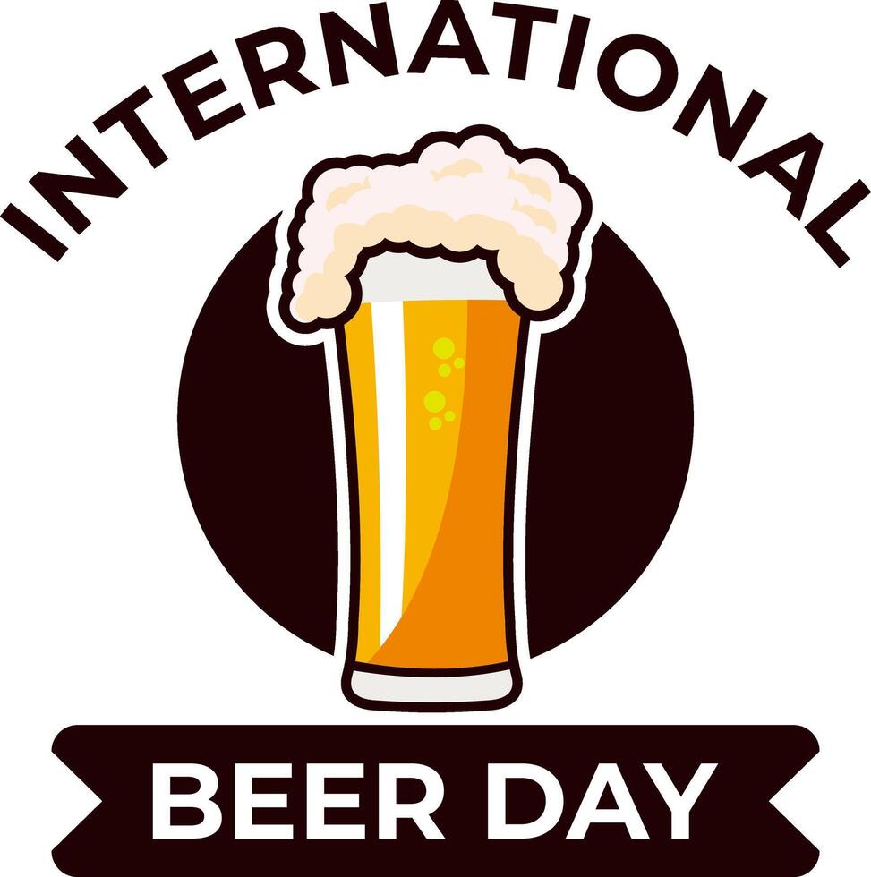 fête de la bière. international Bière journée. rétro affiche, prospectus, bannière. vecteur