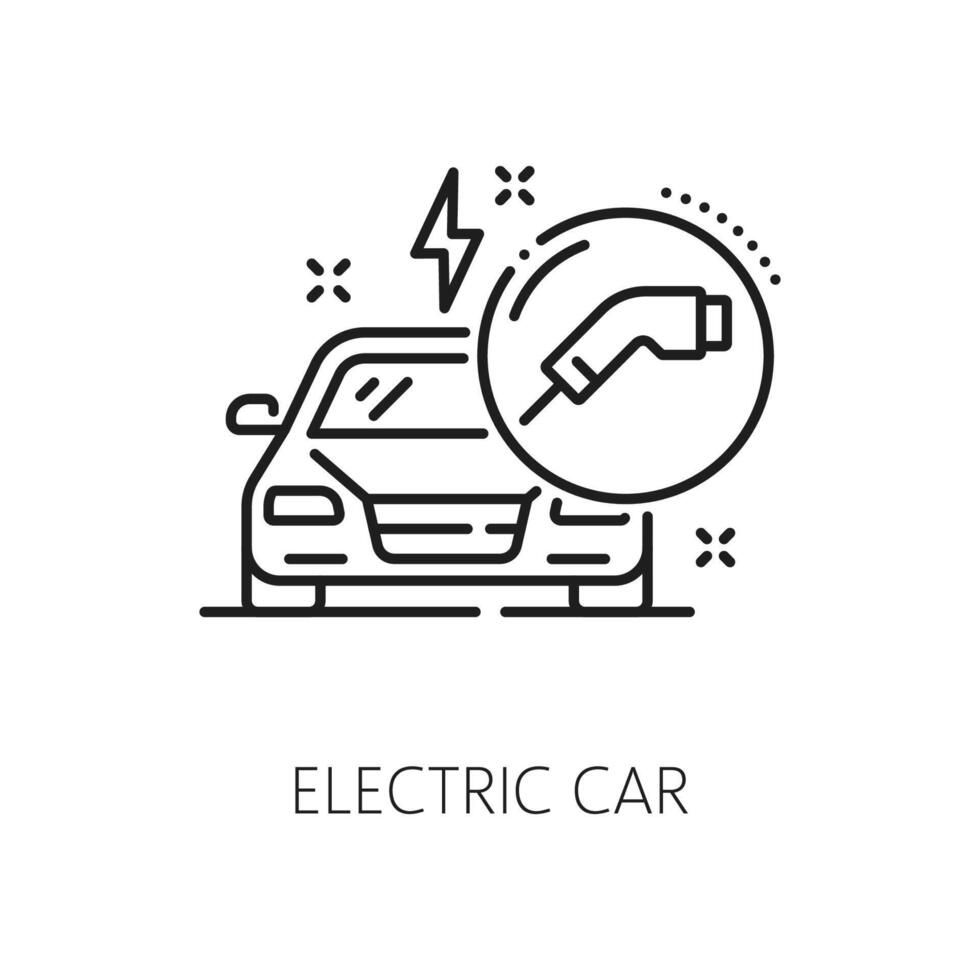 électrique voiture auto concession, voiture entreprise icône vecteur