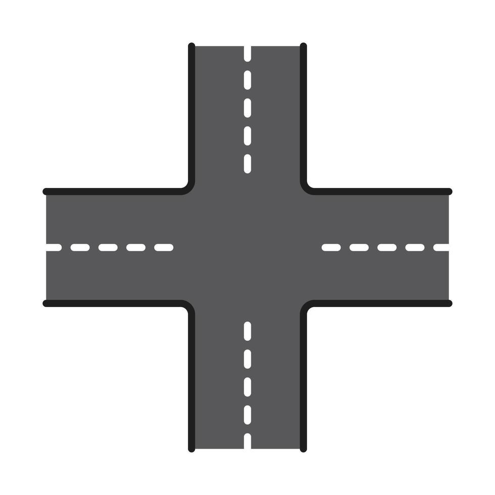 Autoroute route intersection, circulation Carrefour route vecteur