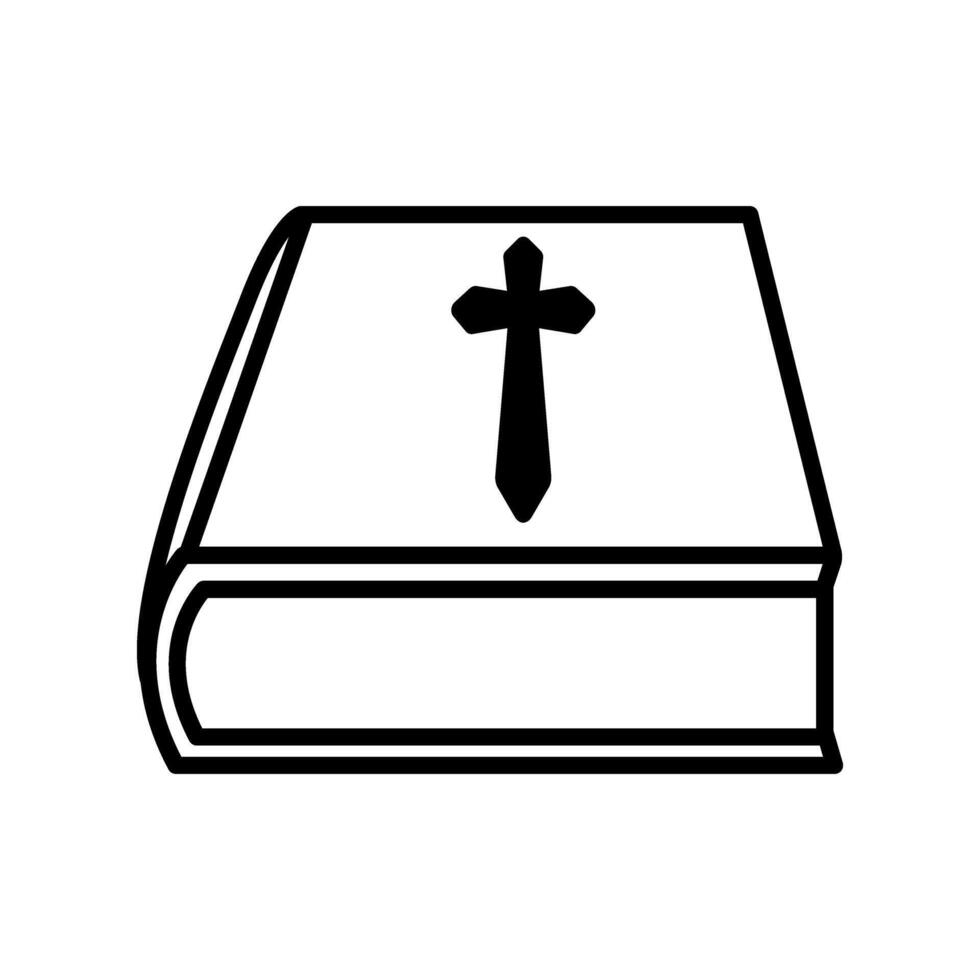 Bible icône vecteur. religion illustration signe. Foi symbole ou logo. vecteur