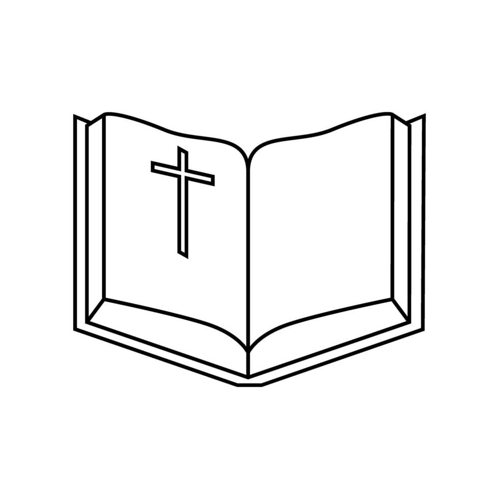 Bible icône vecteur. religion illustration signe. Foi symbole ou logo. vecteur