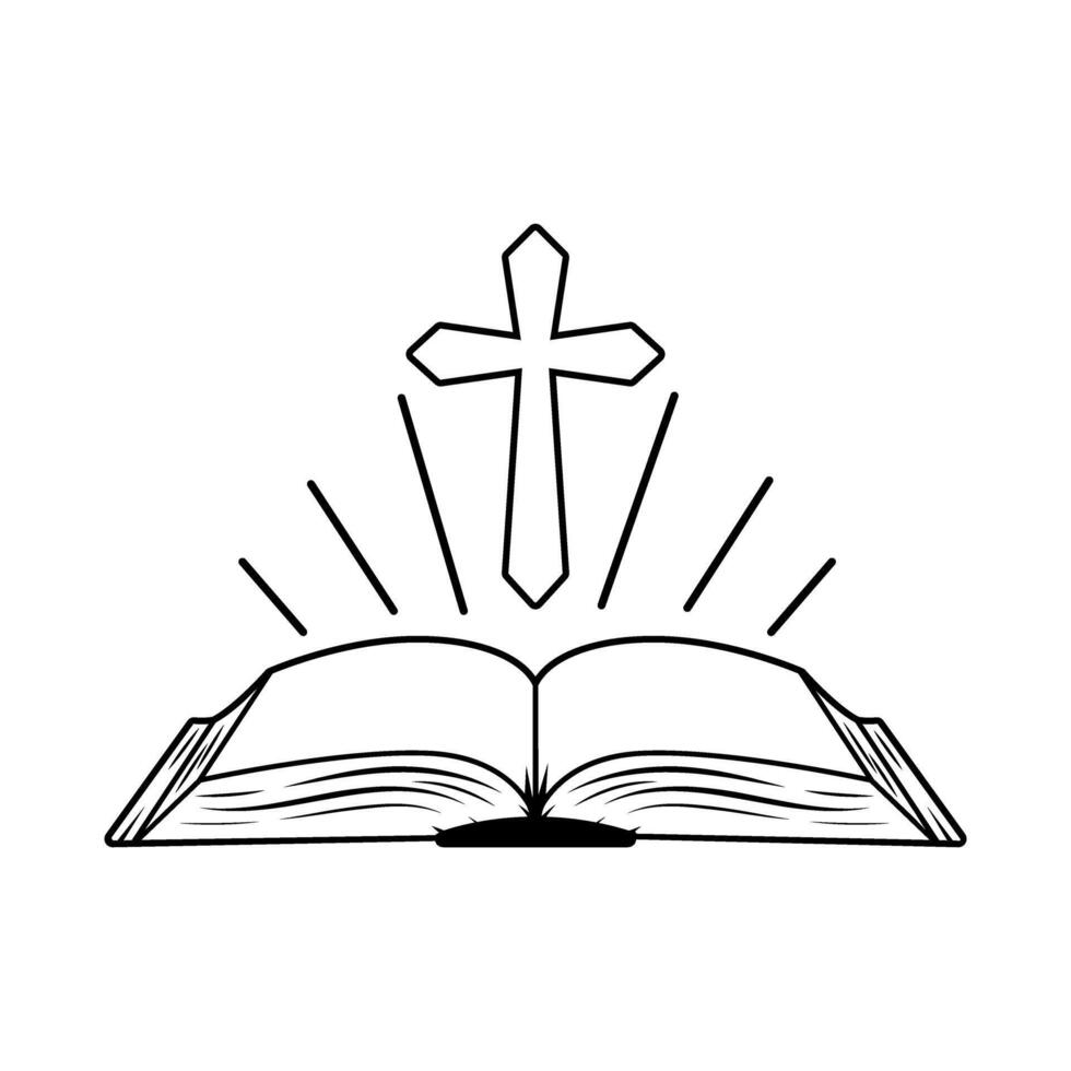 Bible icône vecteur. religion illustration signe. Foi symbole ou logo. vecteur