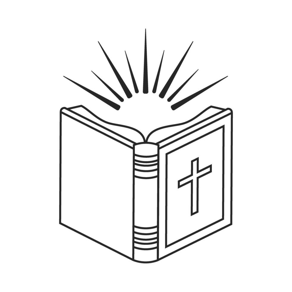 Bible icône vecteur. religion illustration signe. Foi symbole ou logo. vecteur