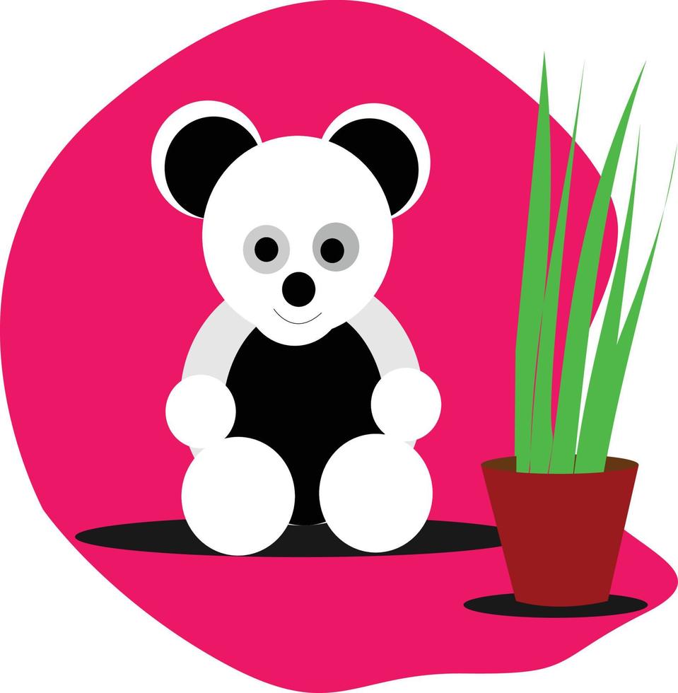 conception de vecteur illustration panda mignon