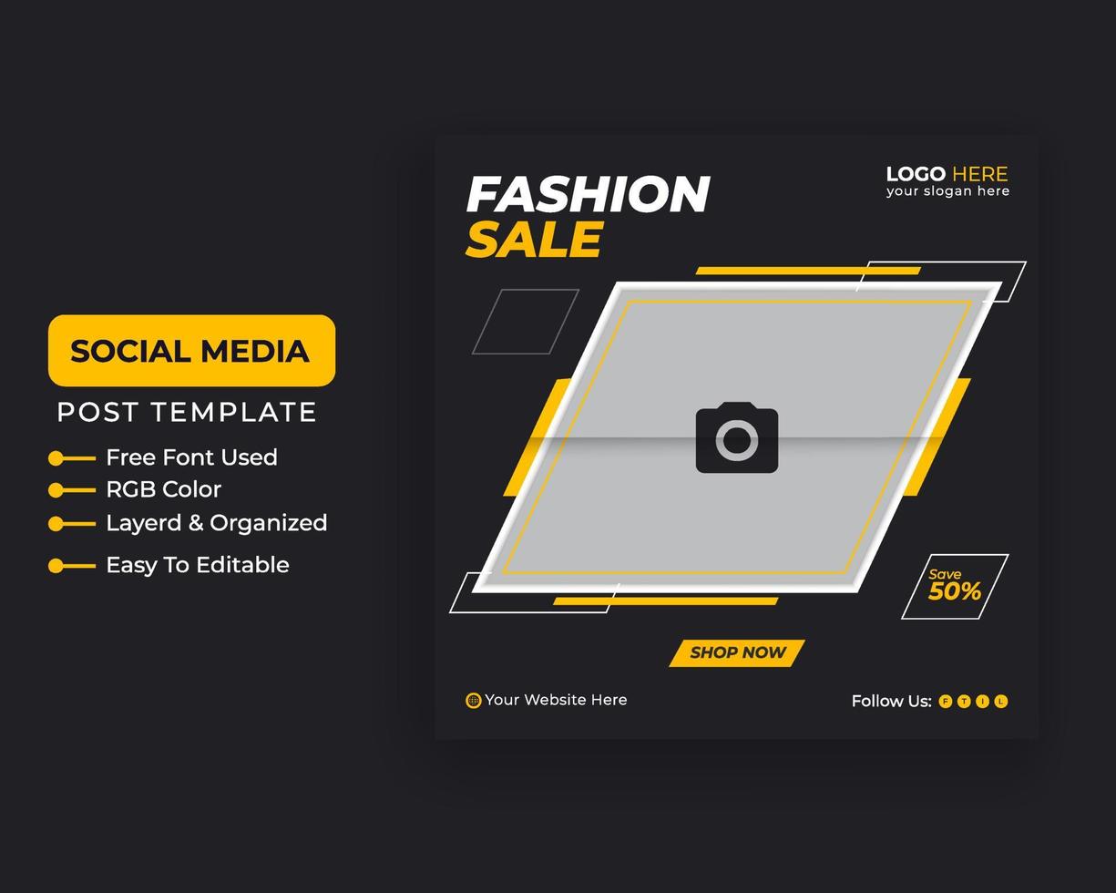 bannière de vente de mode créative publication sur les réseaux sociaux et conception de bannière Web téléchargement gratuit vecteur