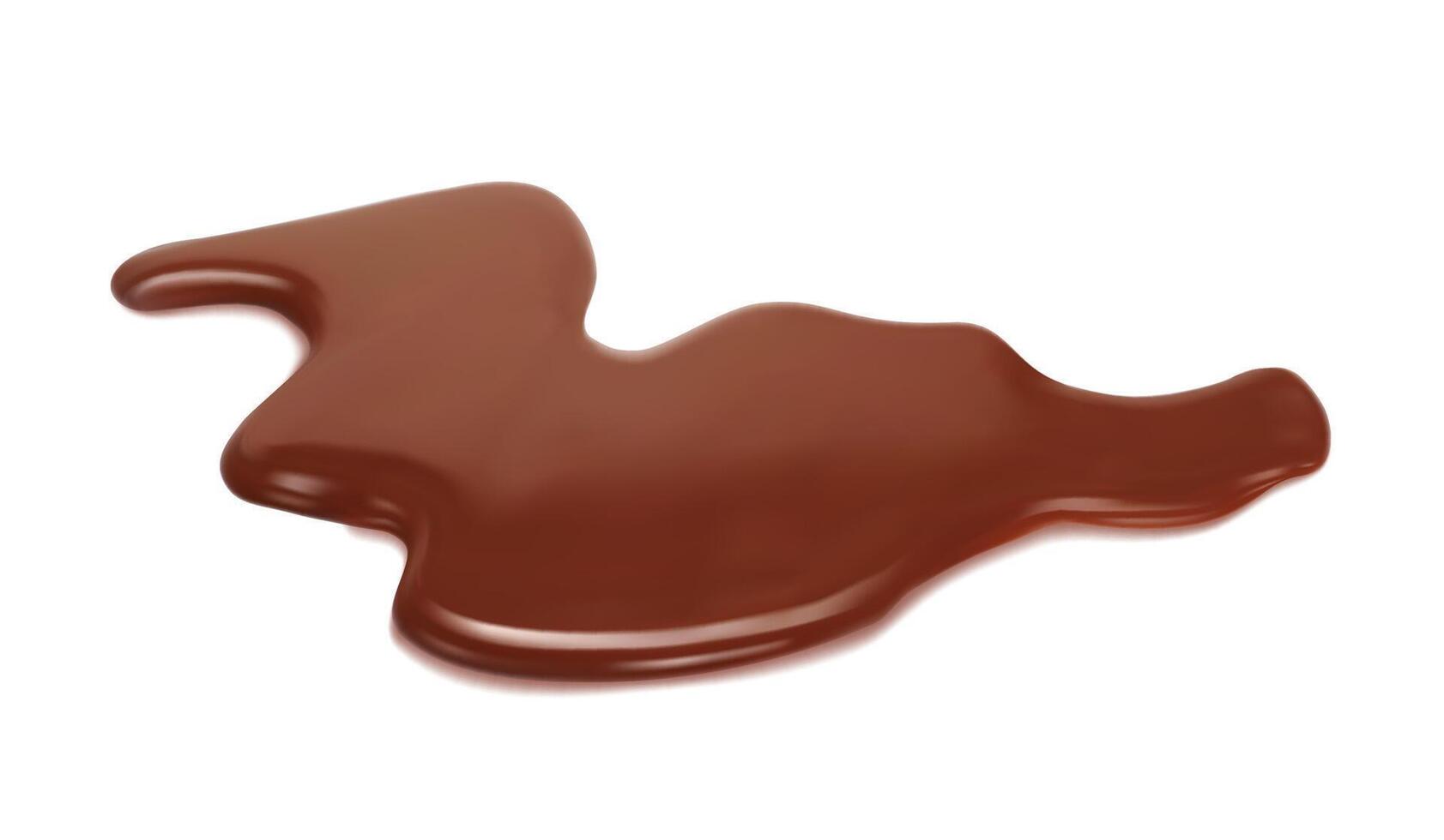 liquide front Chocolat flaque, choco Lait répandre vecteur