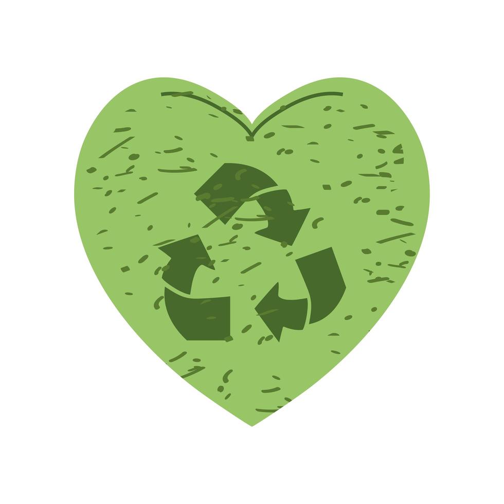 coeur de recyclage écologique vecteur