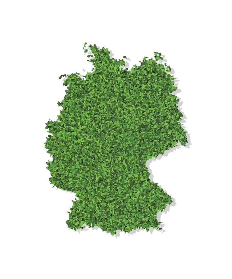 vecteur isolé simplifié illustration icône avec vert herbeux silhouette de Allemagne carte. blanc Contexte