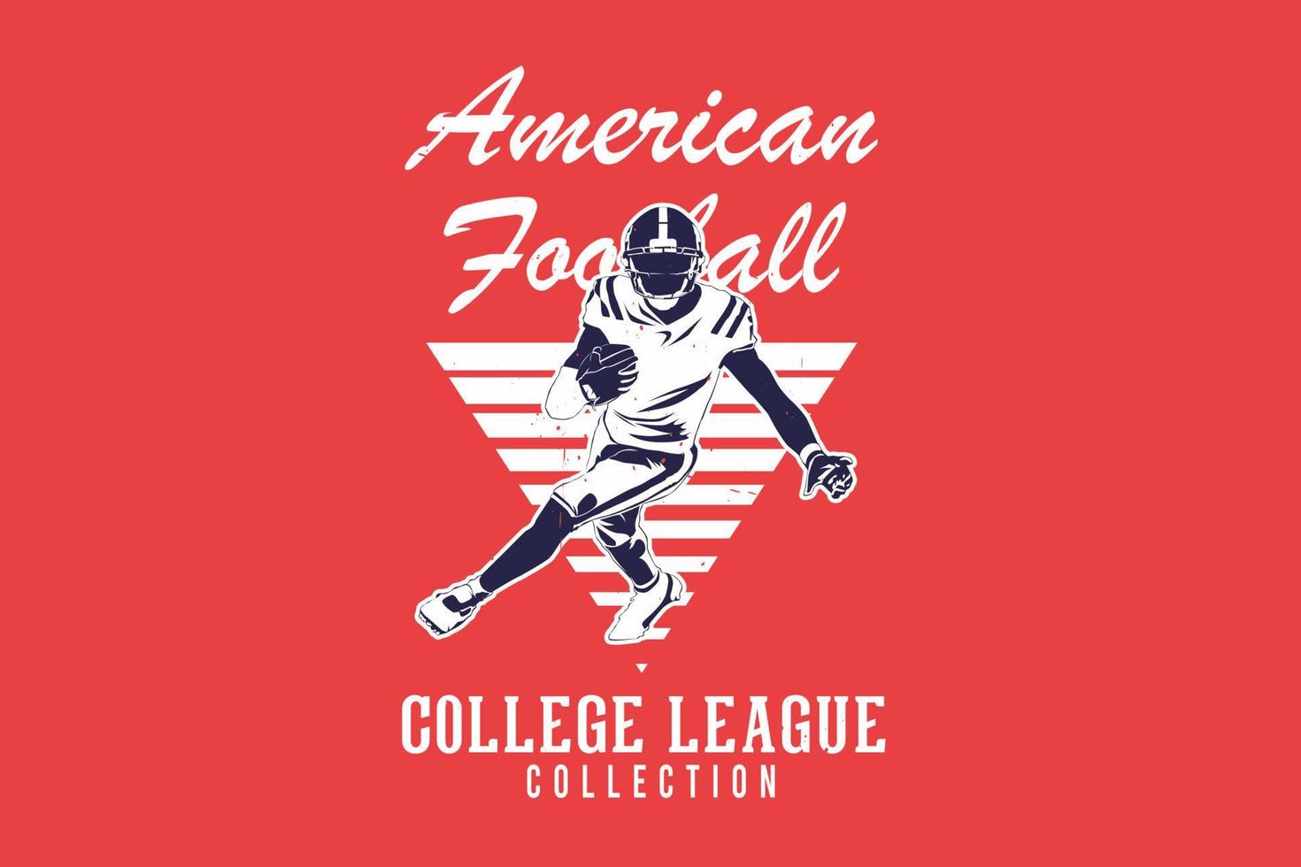 conception de silhouette de collection de ligue universitaire de football américain vecteur