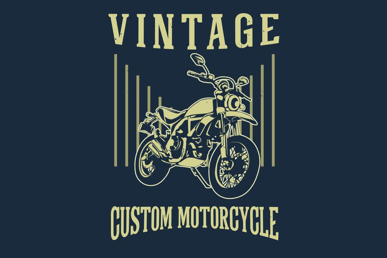 conception de moto personnalisée vintage vecteur