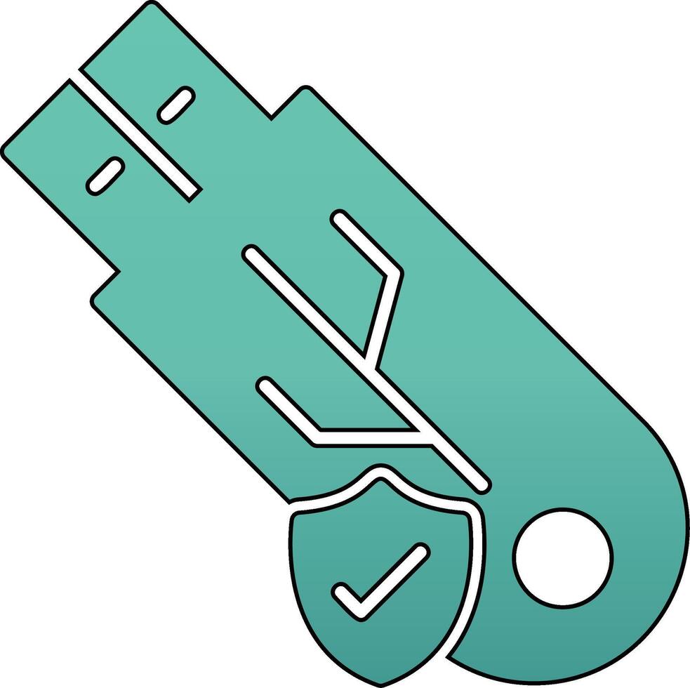 USB sécurise vecto icône vecteur
