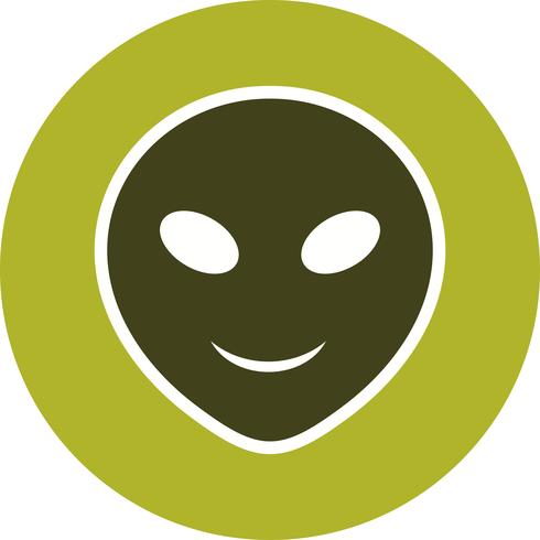 icône de vecteur emoji extraterrestre