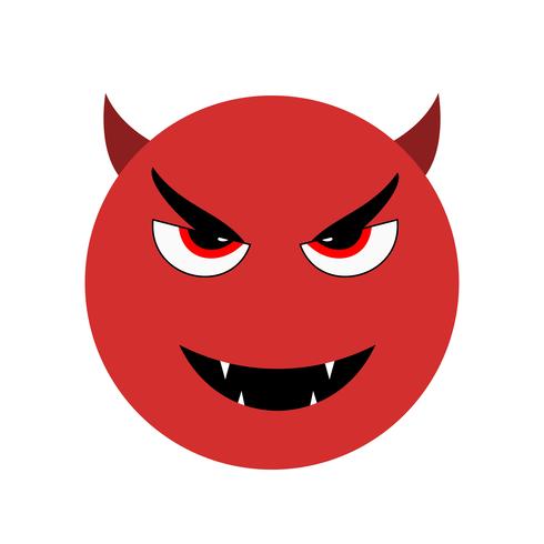 Diable, emoji, vecteur, icône vecteur