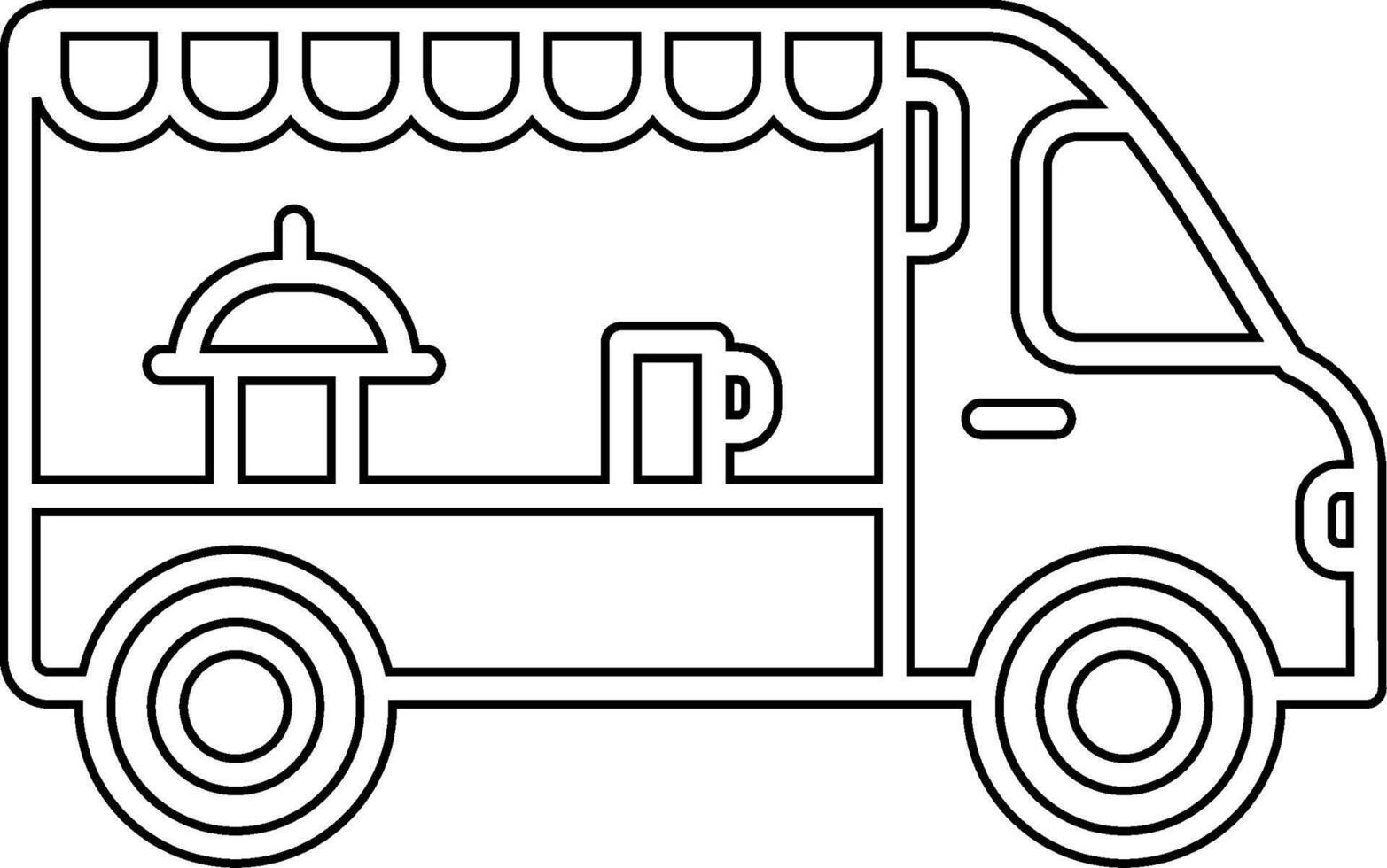 nourriture un camion vecto icône vecteur