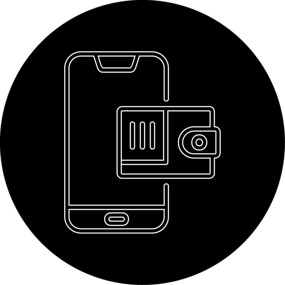 mobile portefeuille vecto icône vecteur