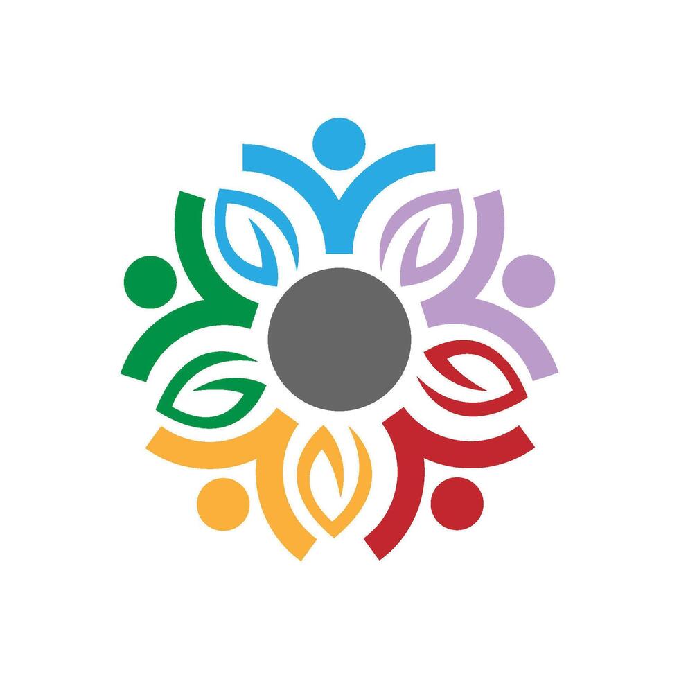 communauté conception logo icône vecteur