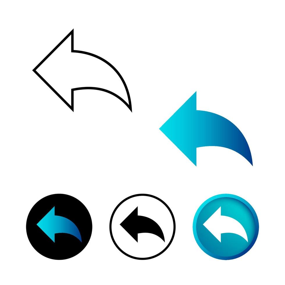 illustration de l'icône de la flèche de réponse abstraite vecteur