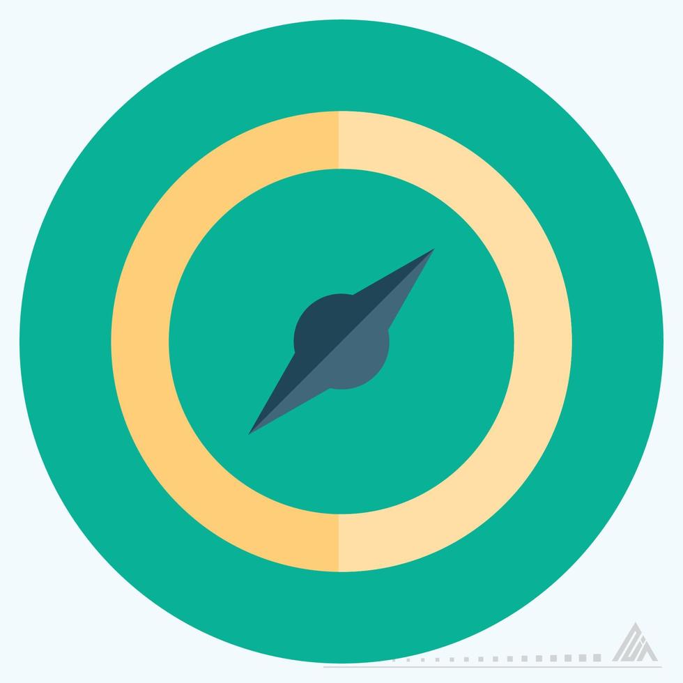 boussole d'icône 3 - style plat vecteur
