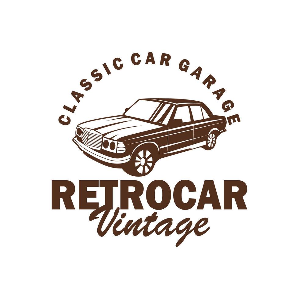 classique voiture logo conception badge timbre vecteur véhicule muscle voiture vieux ancien rétro modèle illustration