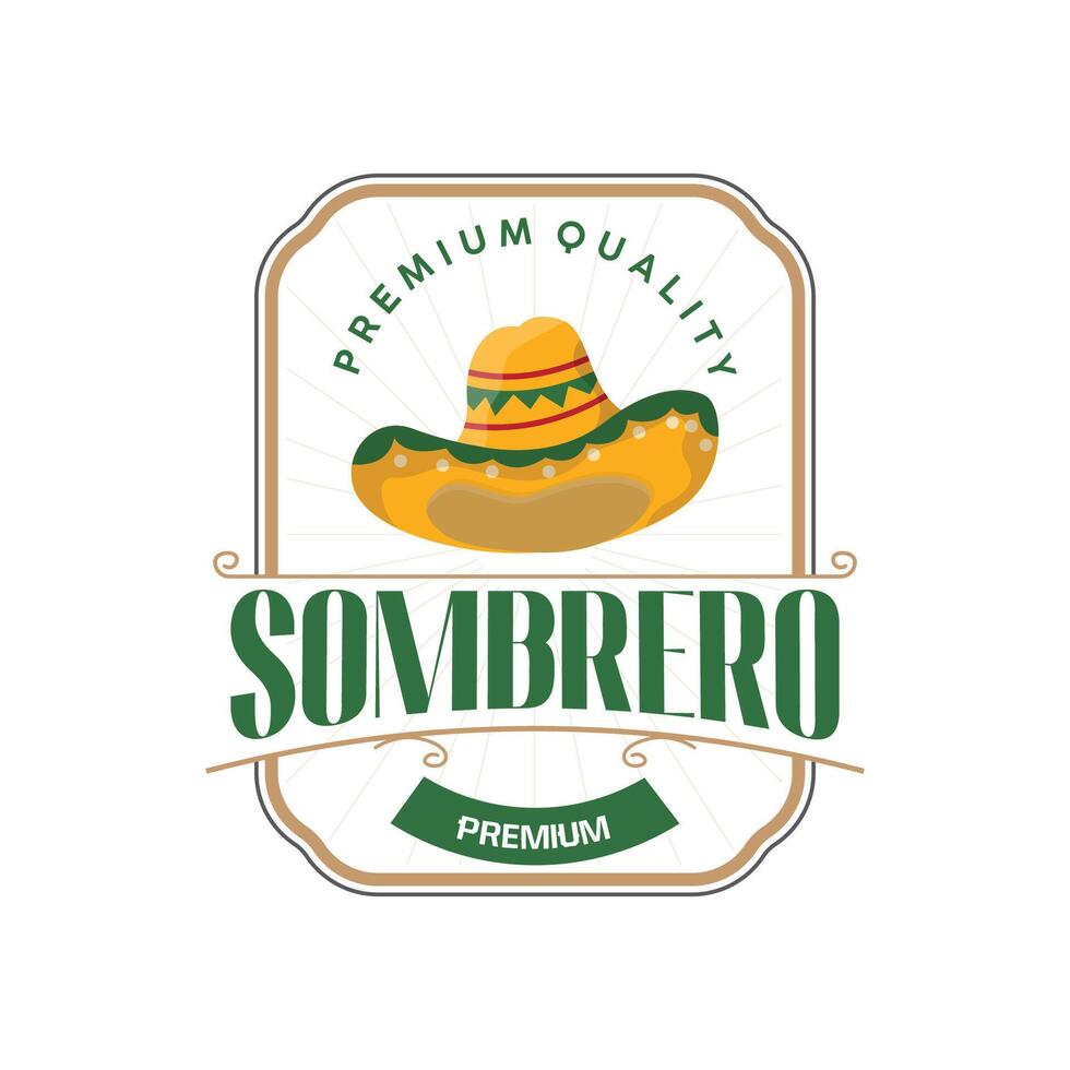 sombrero chapeau logo Facile mexicain Festival chapeau conception modèle illustration vecteur