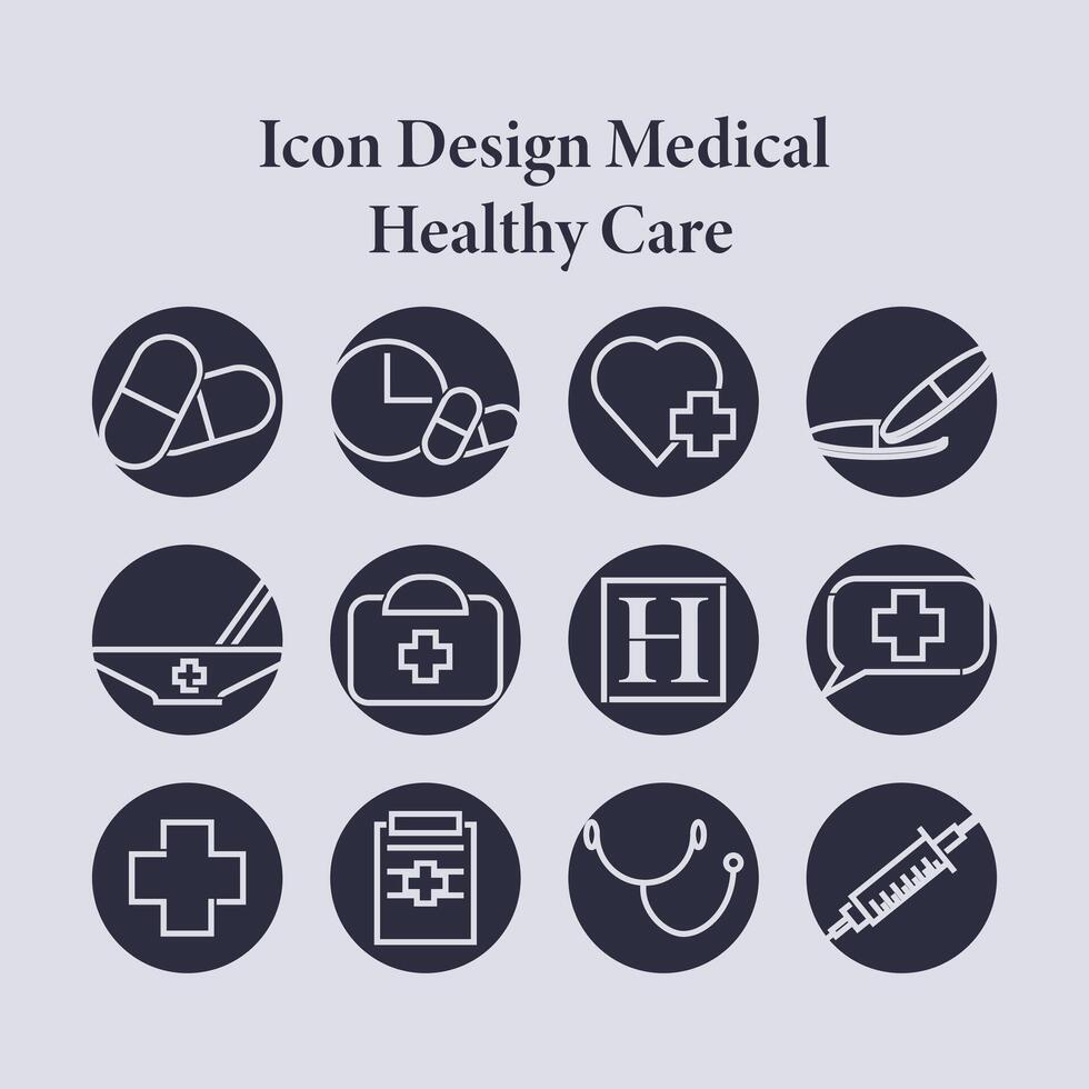 médical Icônes, mono vecteur symboles, moderne pictogramme collection, santé se soucier symboles