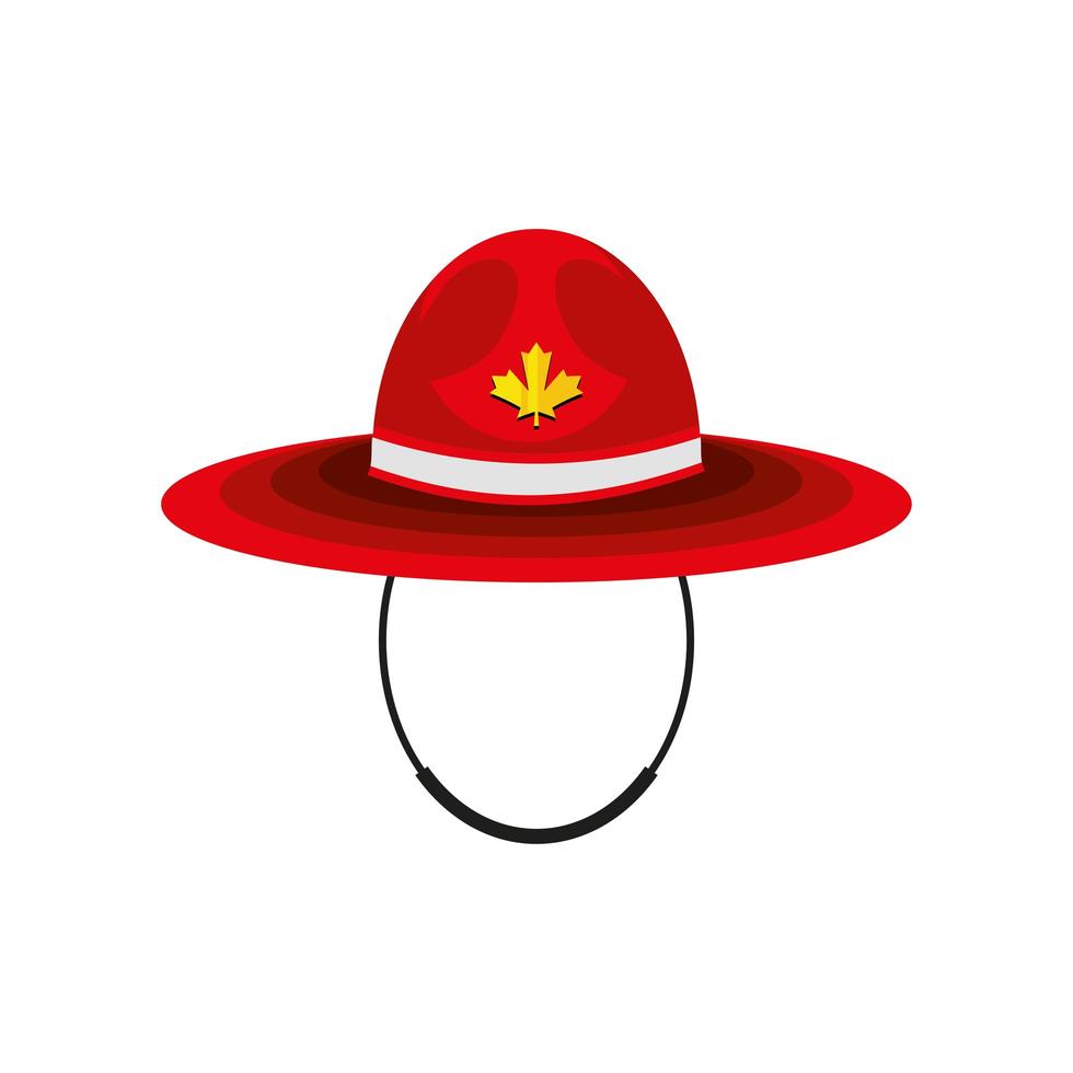 chapeau rouge canadien vecteur