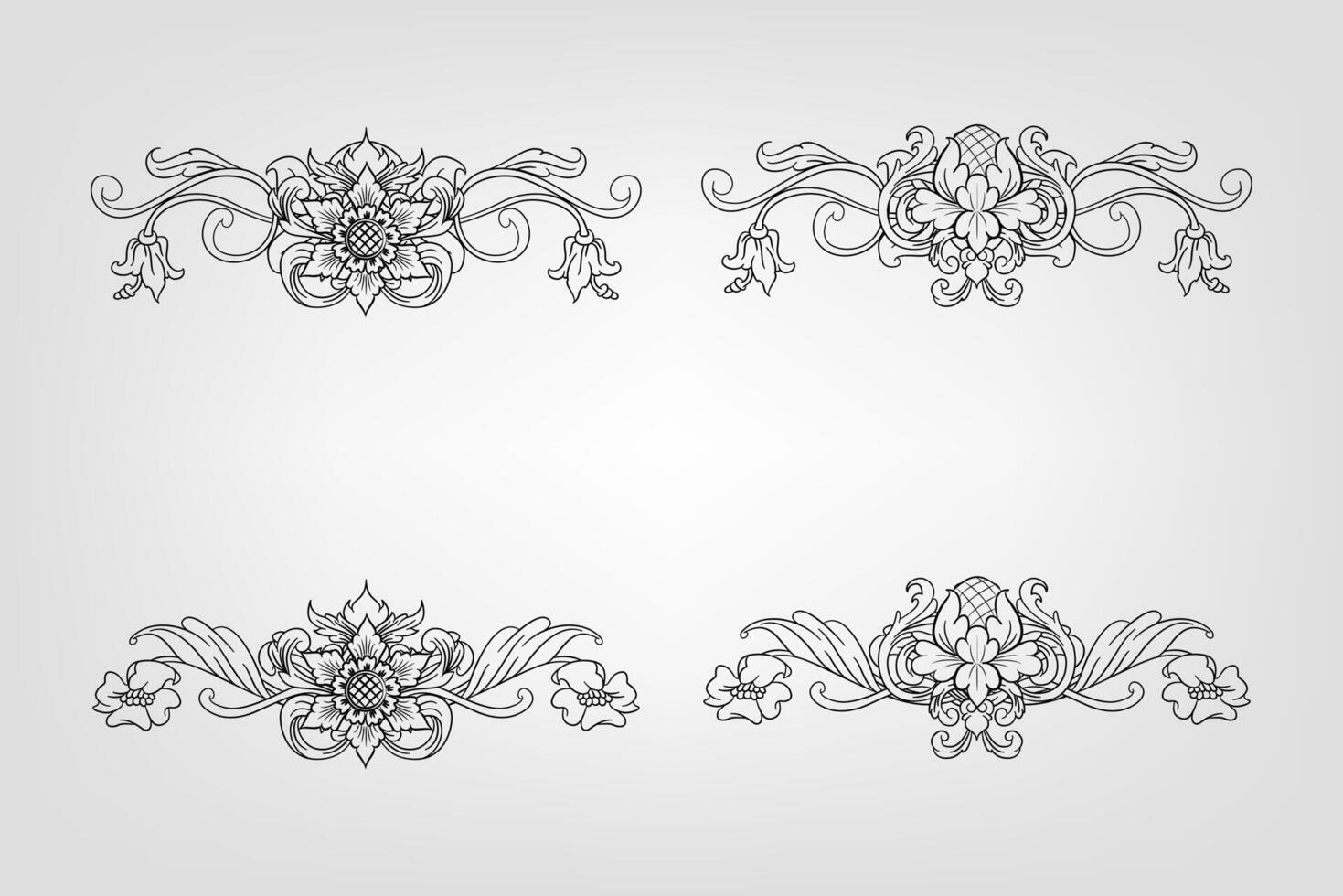 texte séparateur baroque décorer diviseur livre typographie ornement conception éléments ancien partage formes frontière illustration vecteur