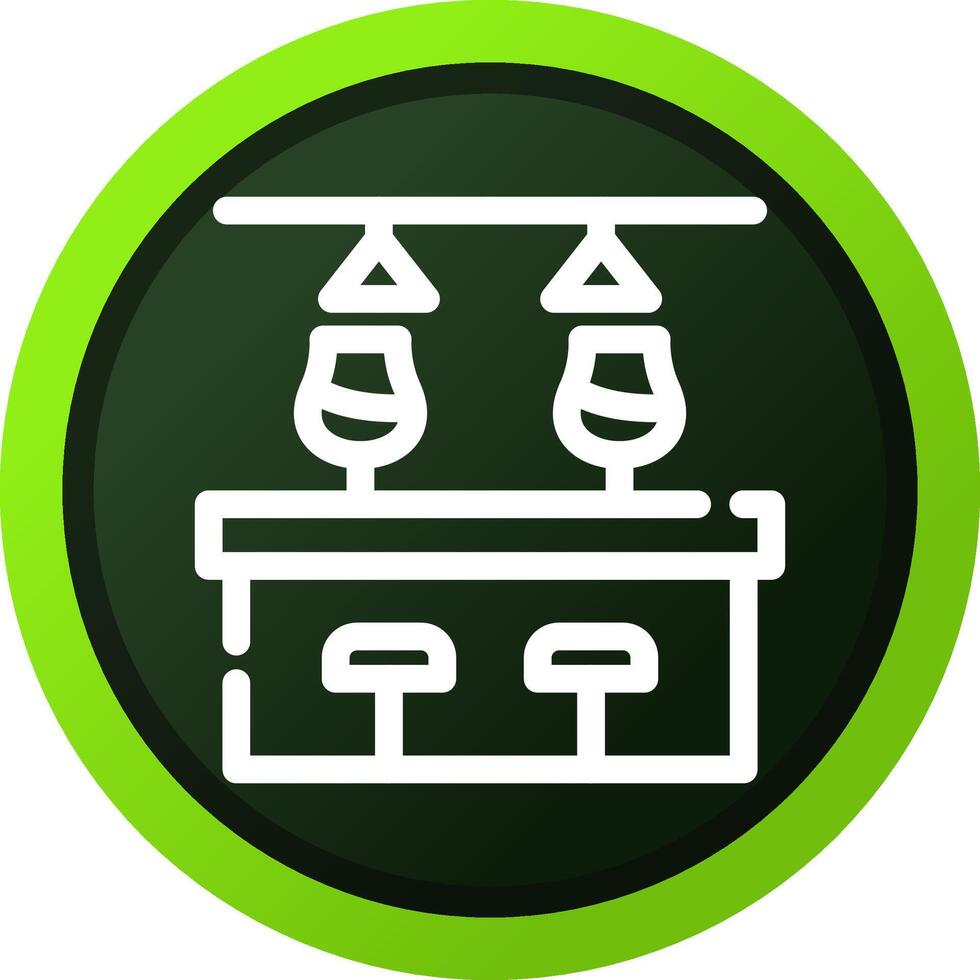 conception d'icône créative de comptoir de bar vecteur