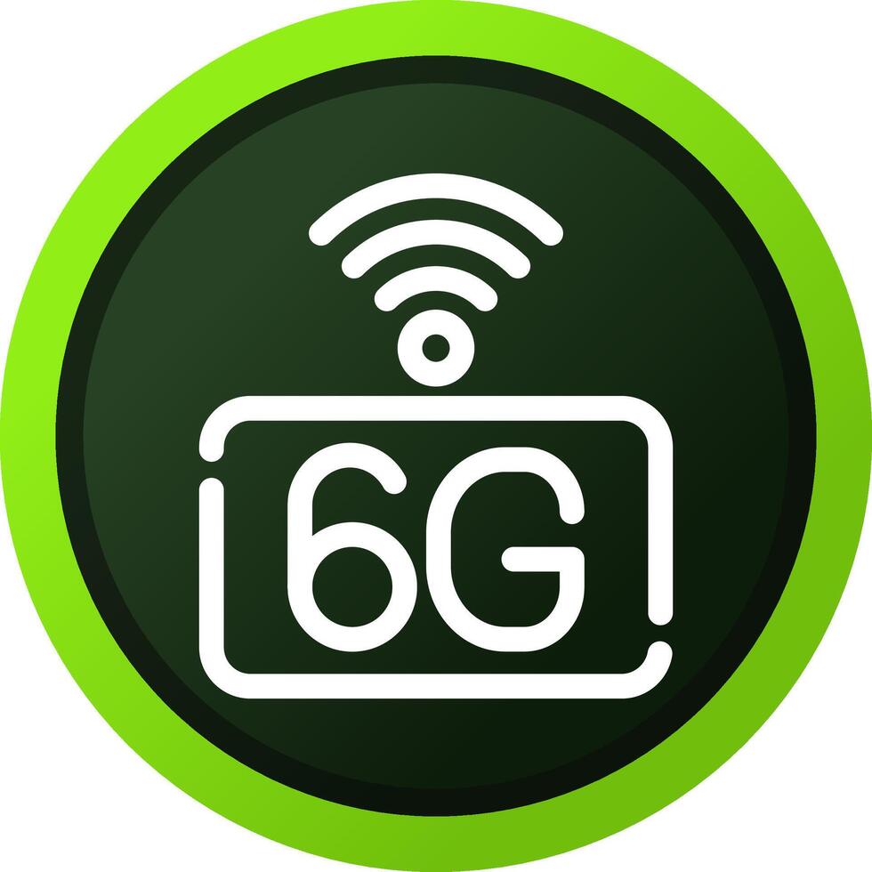 6g réseau Créatif icône conception vecteur