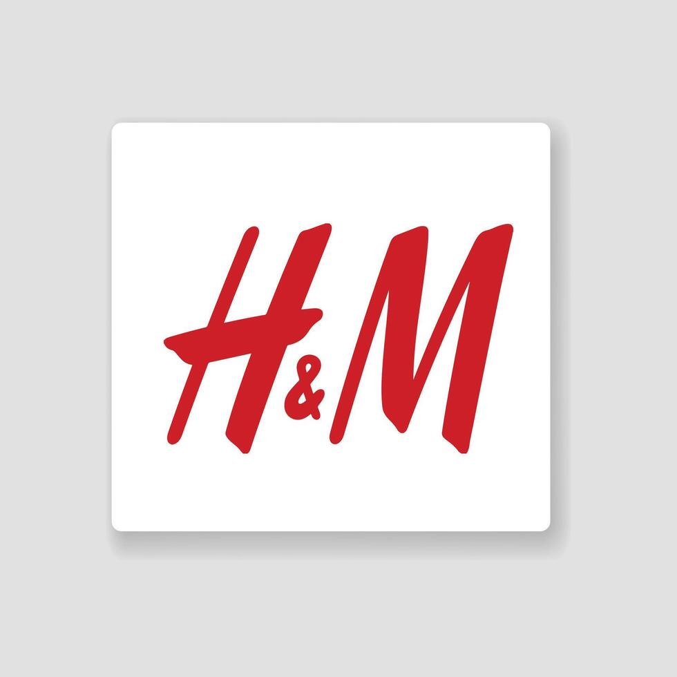 h et m isolé vecteur logo dans blanc arrière-plan, populaire Vêtements marques Haut mode marque emblème logo