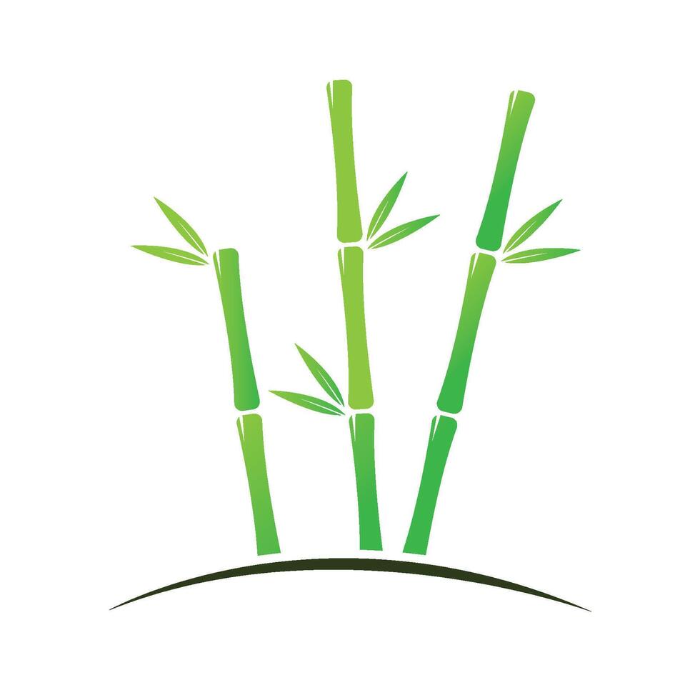 bambou avec vert feuille vecteur