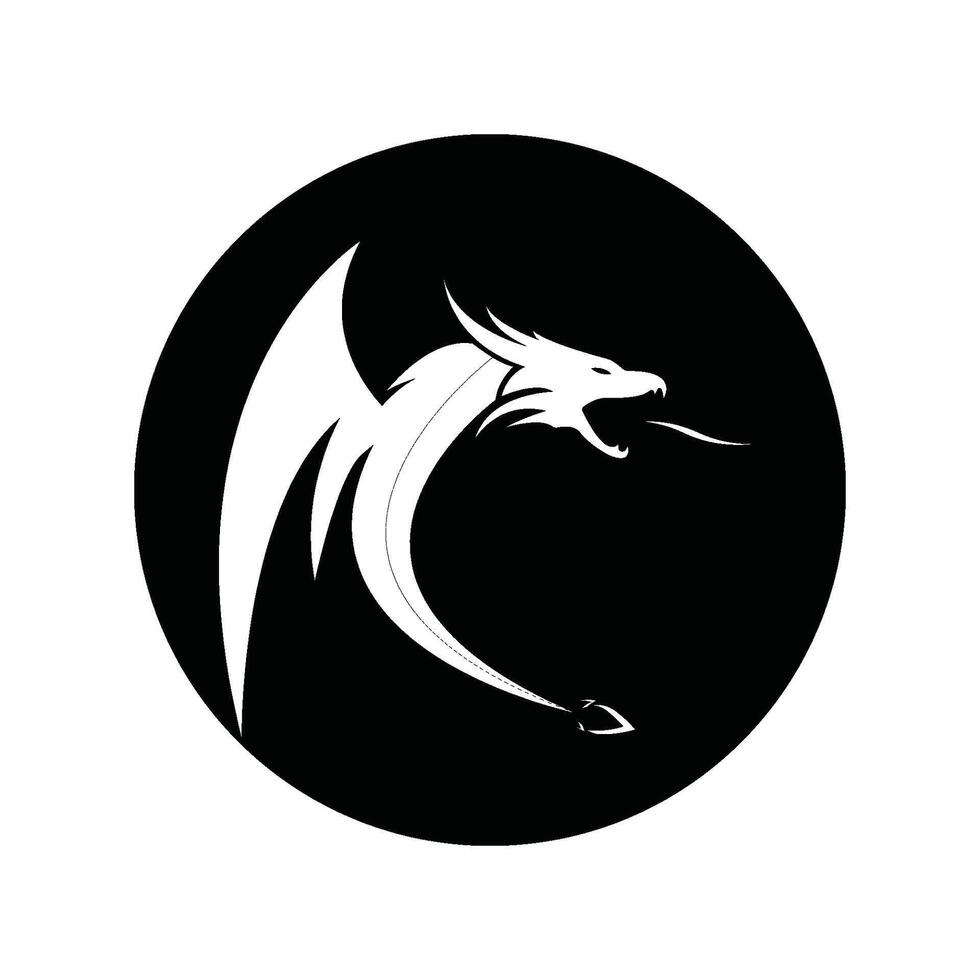 dragon plat Couleur logo modèle vecteur