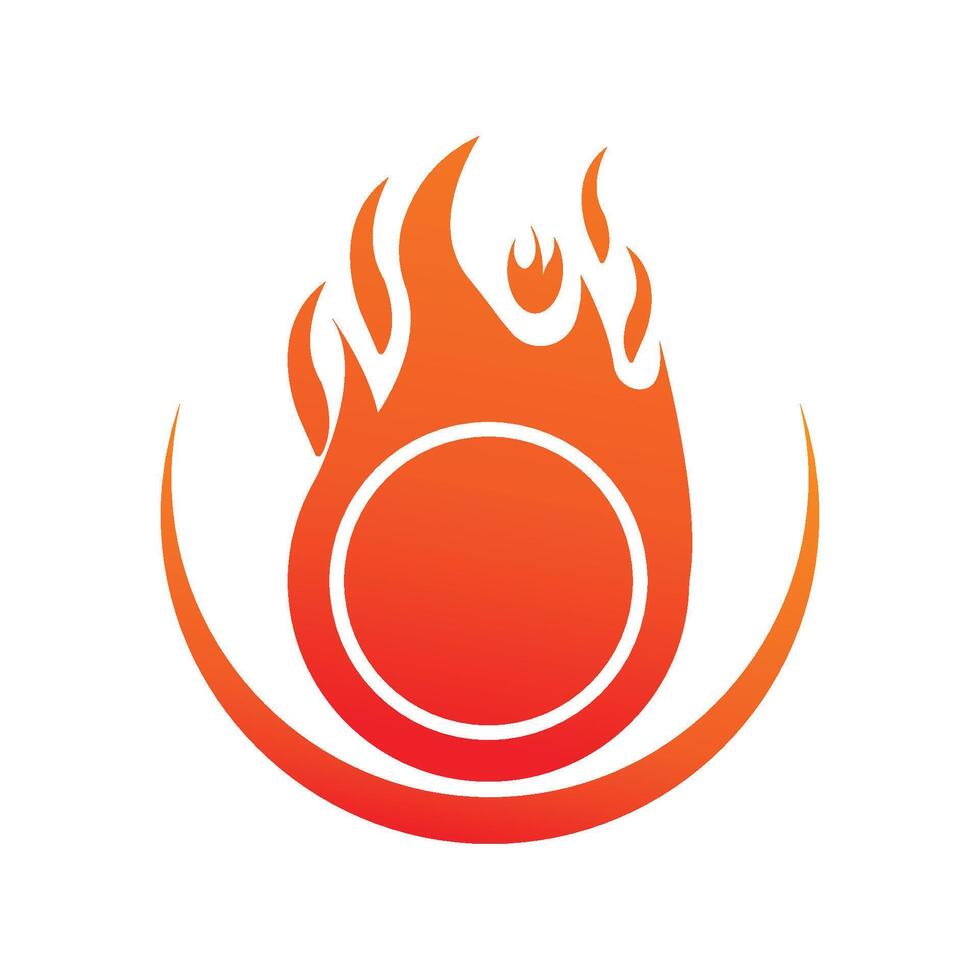 modèle de logo de flamme de feu icône vectorielle concept de logo de pétrole, de gaz et d'énergie vecteur