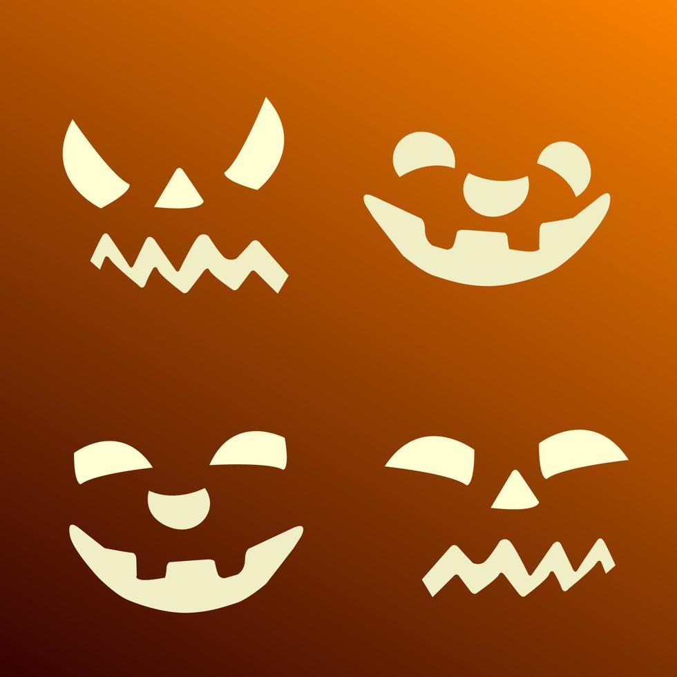 illustration vectorielle de jack o lantern face pour halloween vecteur