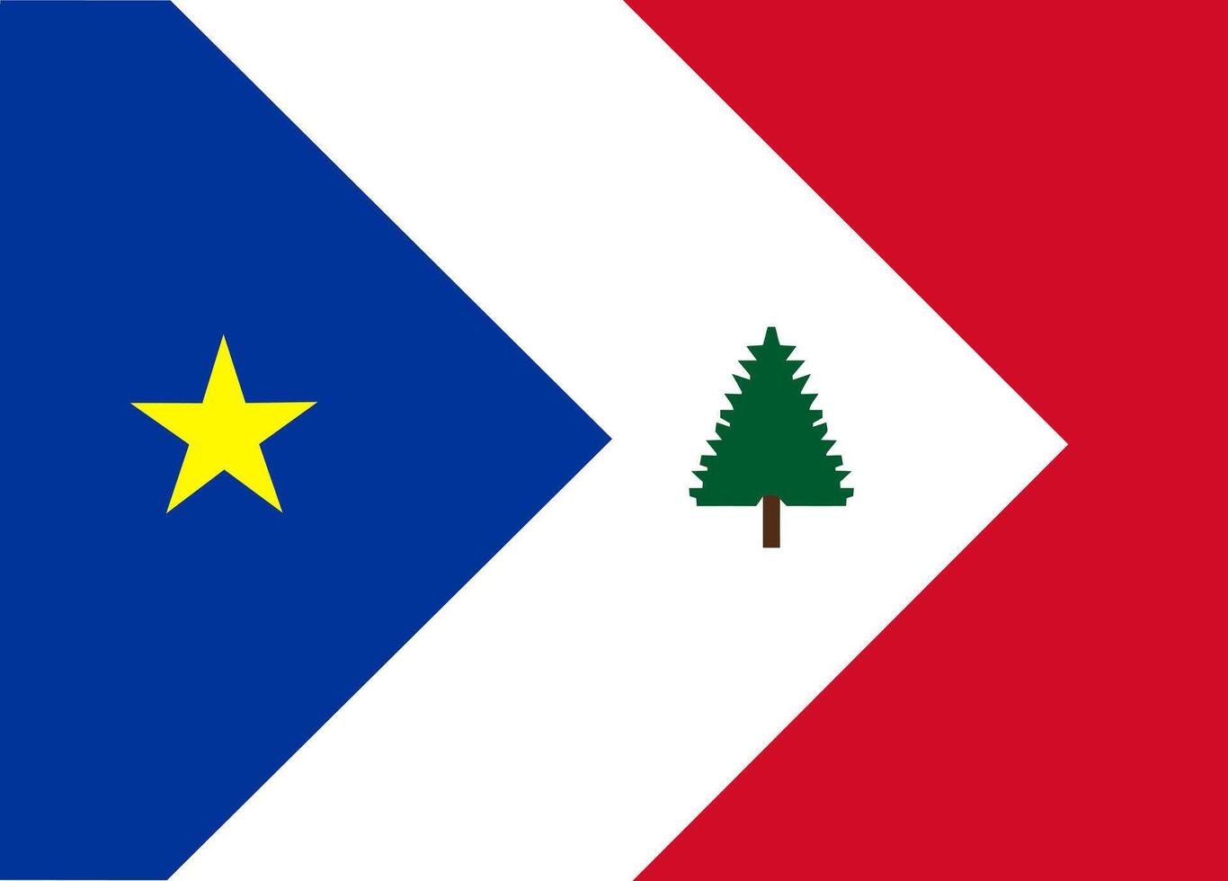 drapeau de le Nouveau Angleterre acadiens vecteur