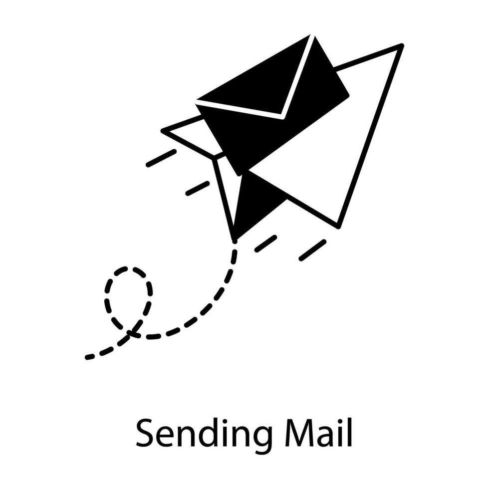 email prestations de service linéaire icône vecteur