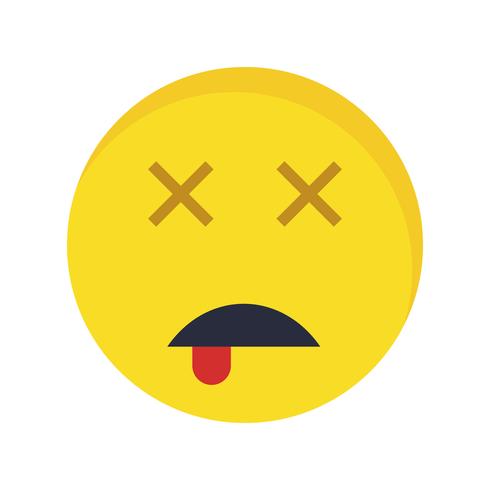 icône de vecteur emoji mort