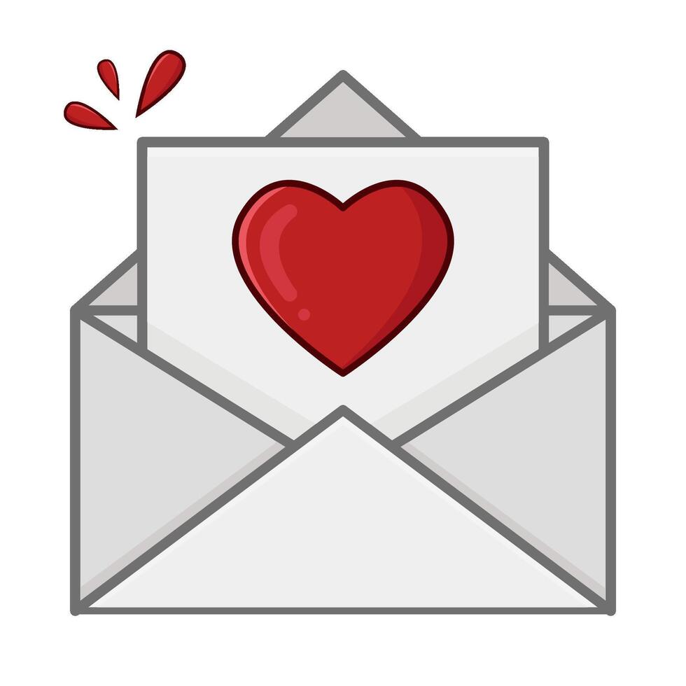 l'amour courrier illustration vecteur