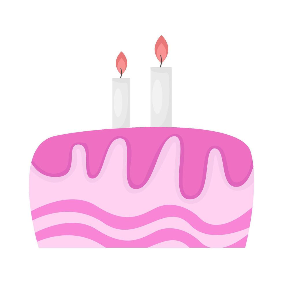 illustration de gâteau d'anniversaire vecteur