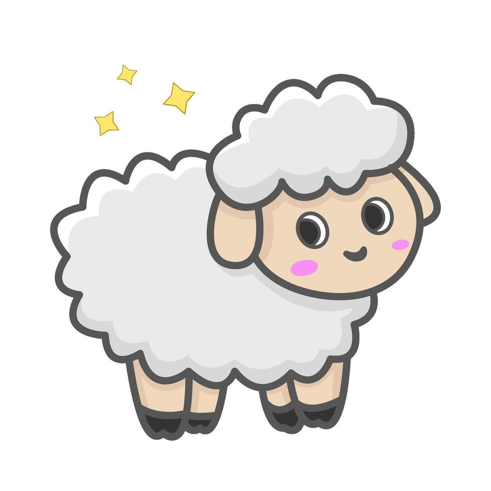 illustration d'animaux moutons vecteur