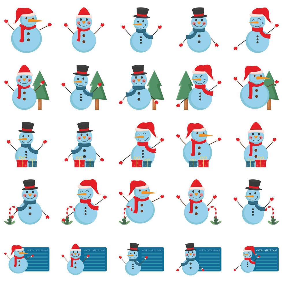 bonhomme de neige pack illustration vecteur