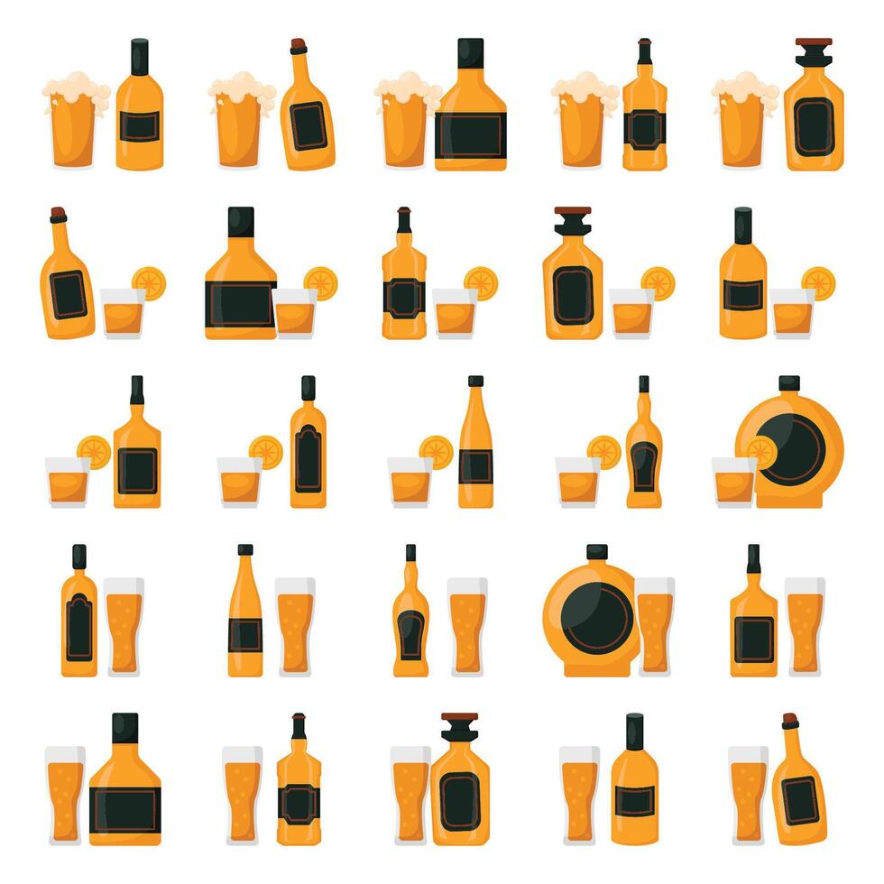 de l'alcool pack illustration vecteur