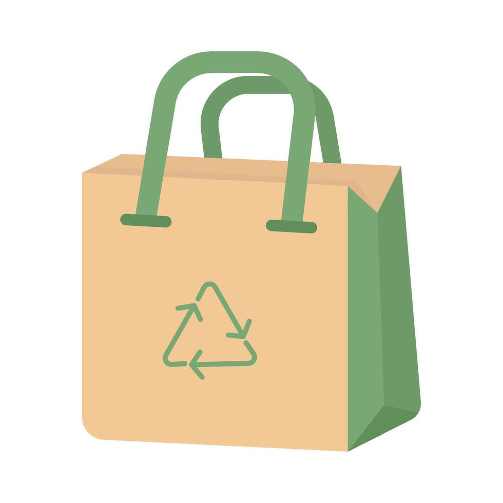 sac en papier recyclage illustration vecteur